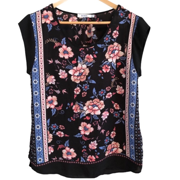 cleo Tops - Cleo floral sleeveless blouse